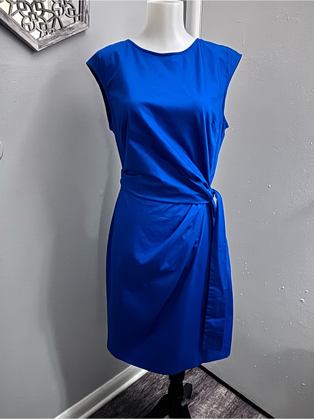Ann Taylor Cobalt Blue Tie-Waist Midi Dress - Picture 5 of 12